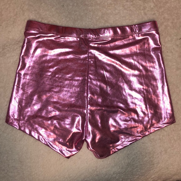 Metallic Pink High-Waisted Shorts - Picture 2 of 2